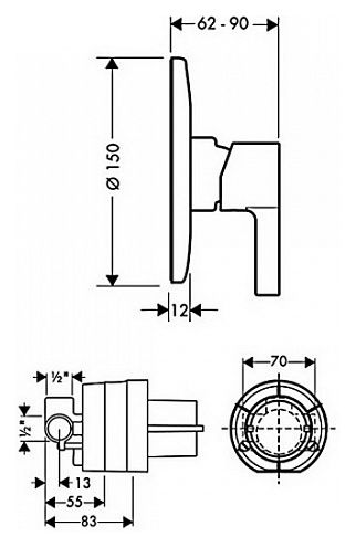 Смеситель для душа Hansgrohe Logis 71666000