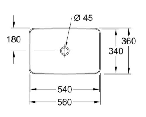 Раковина Villeroy&Boch Collaro 4A205601 56x36 см прямоугольная без перелива