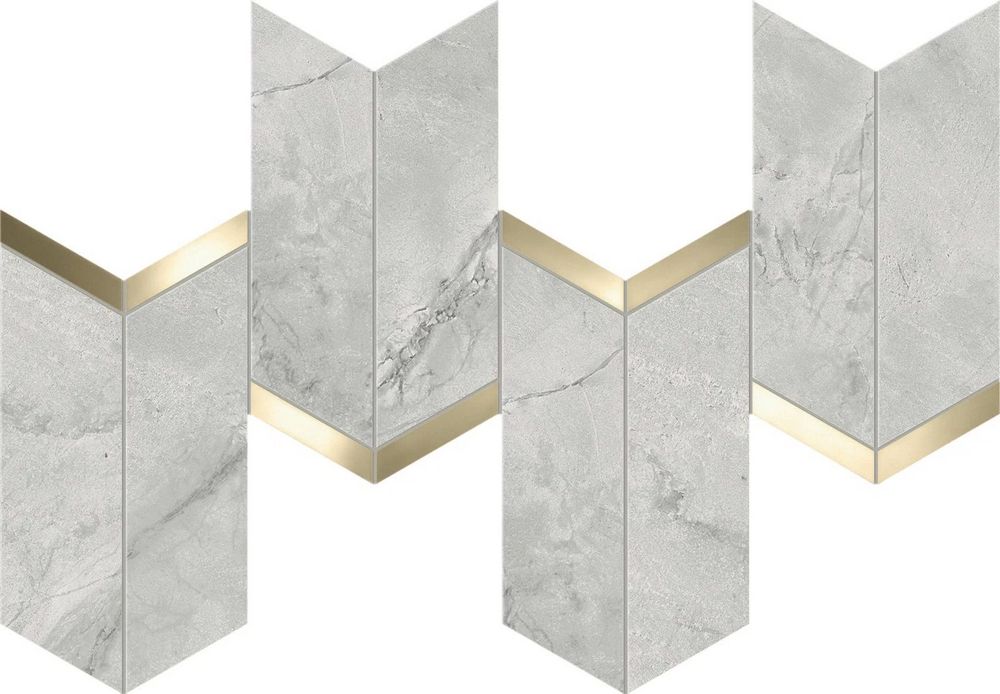 Мозаика Marvel Grey Cloud Mosaico Chevron Lappato (AF8Z)