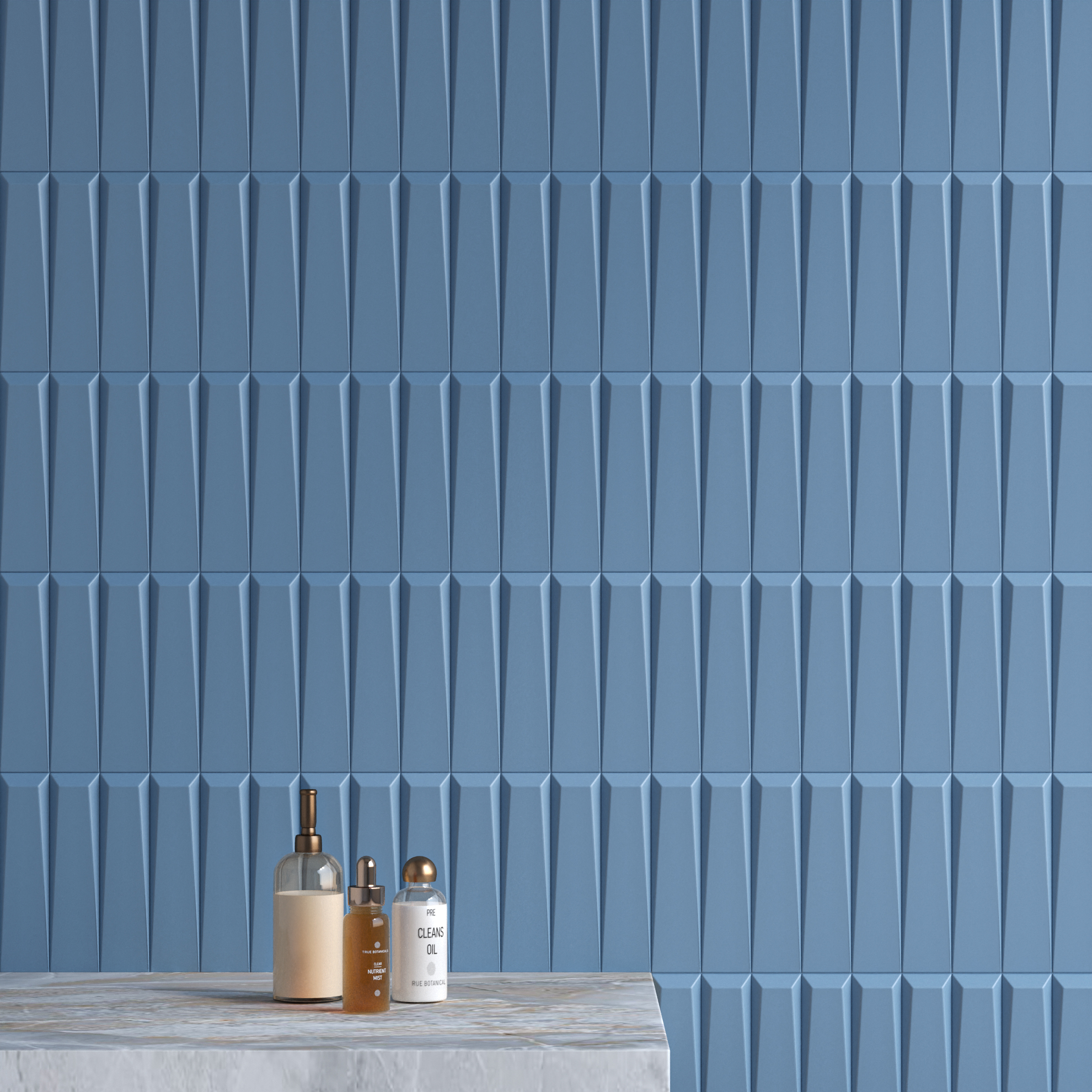 Керамическая плитка Ape Ceramica Плитка Pyramid Blue 5х20