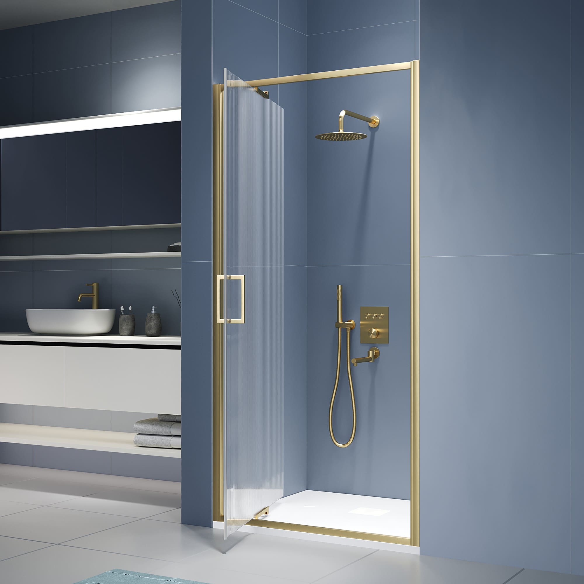 Душевая дверь RGW SV-05-2Gb, Ribbed (Ребристое), 800