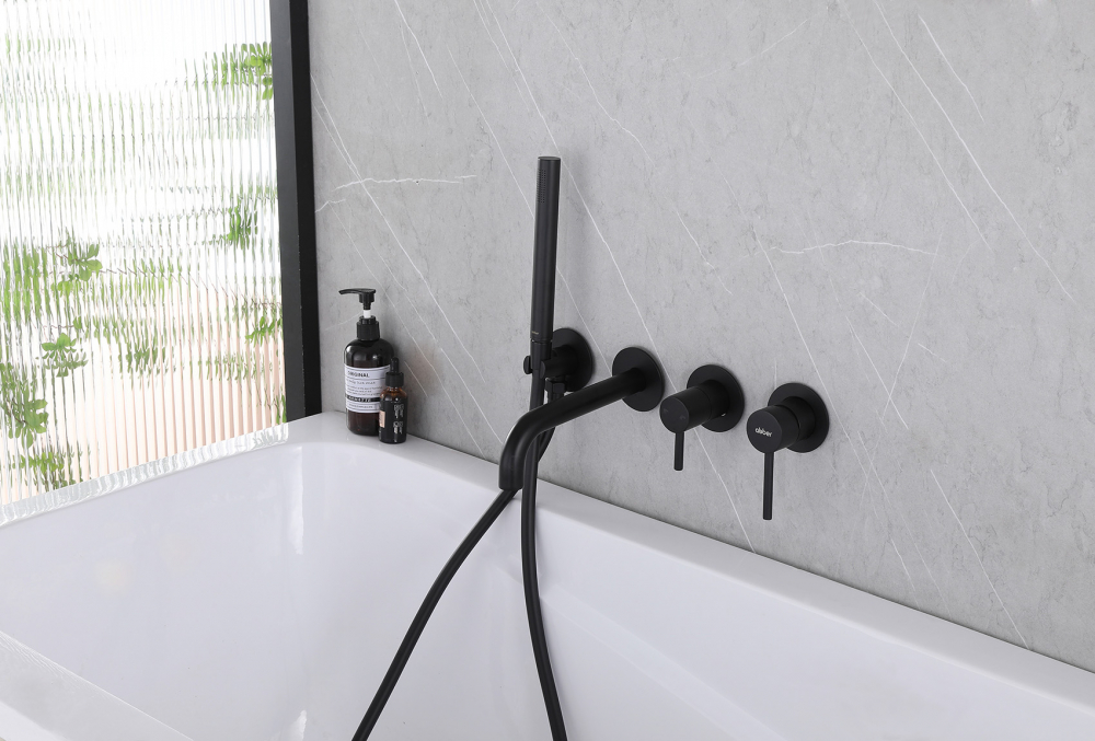Смеситель для ванны с душем Abber Wasser Kreis AF8130B матовый черный