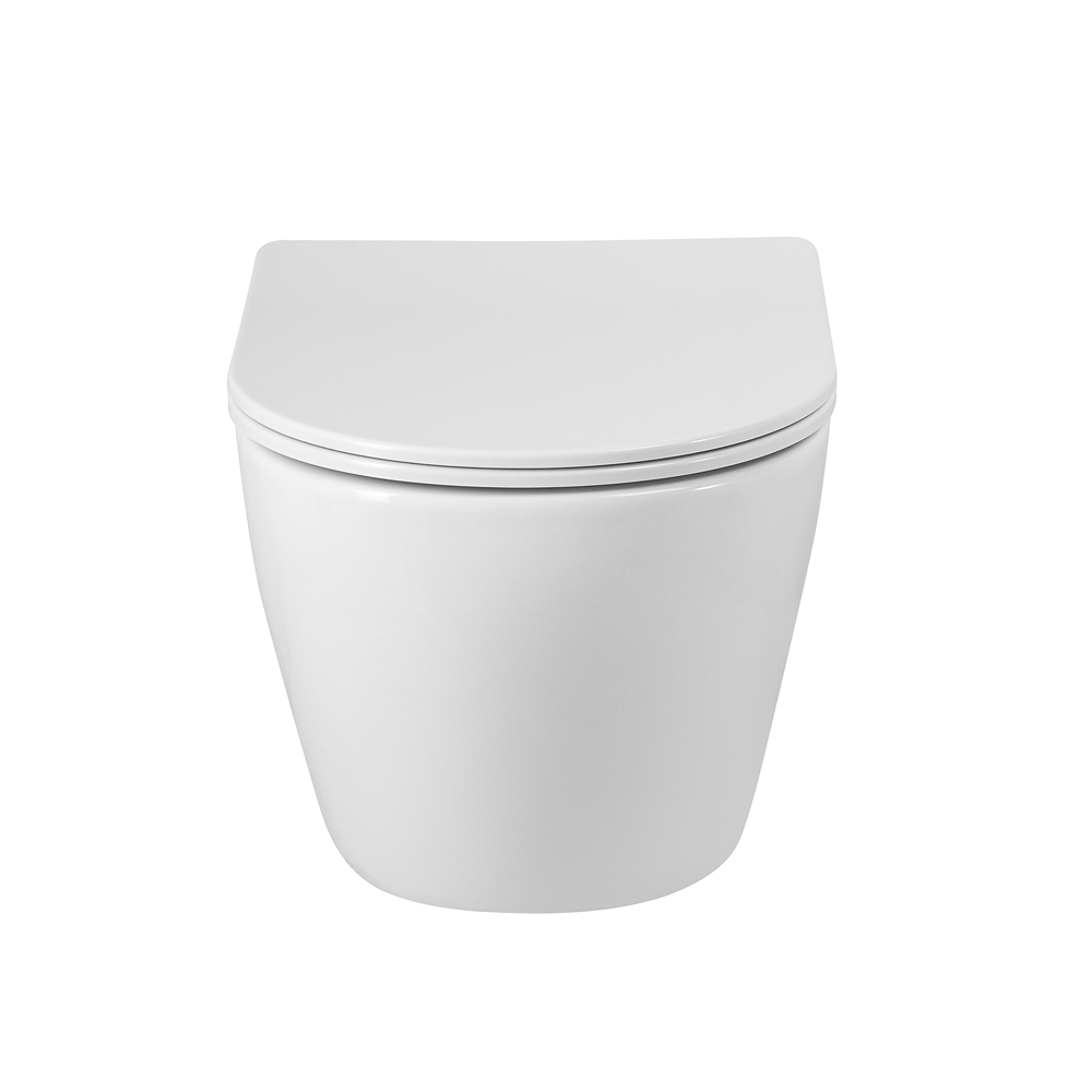 Унитаз подвесной безободковый BelBagno Sfera-R BB046CHR/SC с крышкой-сиденьем микролифт, белый