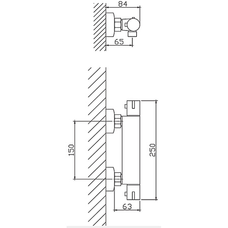 Смеситель для душа HAIBA HB20809, термостат, латунь, хром