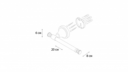 Fixsen Crystal SF-35010B Бумагодержатель без крышки