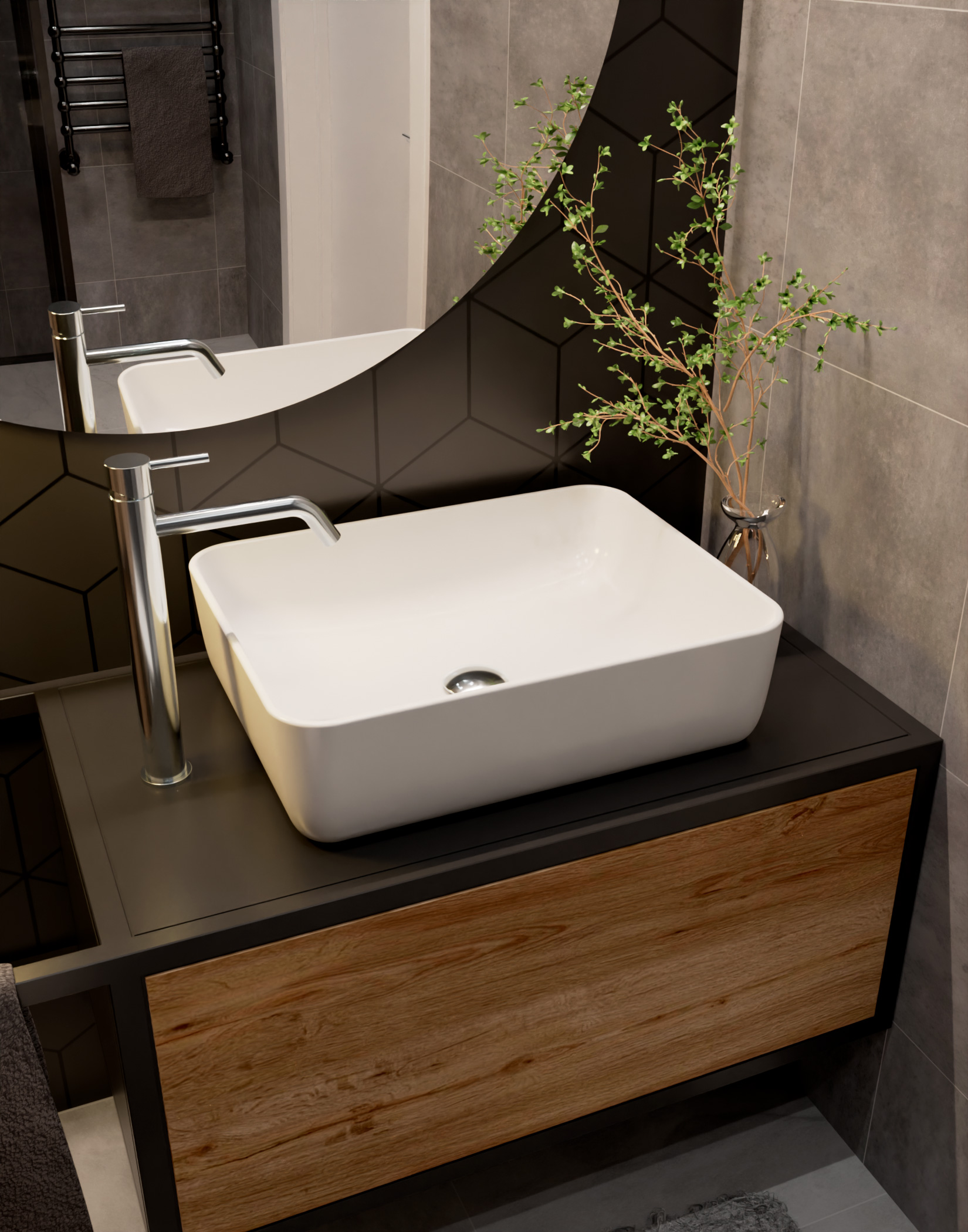 Смеситель для раковины-чаши AQUAme Siena AQM6214CR хром глянец