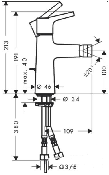 Смеситель для биде Hansgrohe Talis S 72200000
