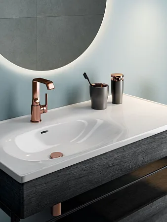 Донный клапан VITRA Origin A4514926 для раковины с переливом (нажимной), цвет медный