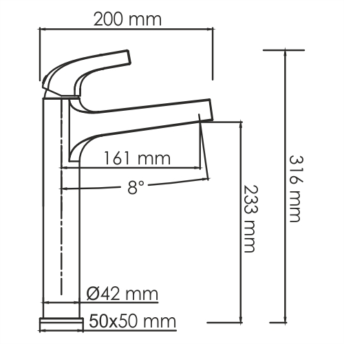 Смеситель Wasserkraft Sauer для раковины 7103H