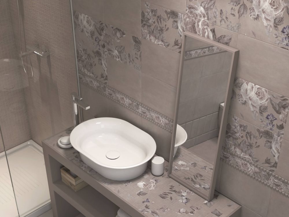 Керамогранит Kerama Marazzi Бордюр Александрия серый мозаичный 4,8х30