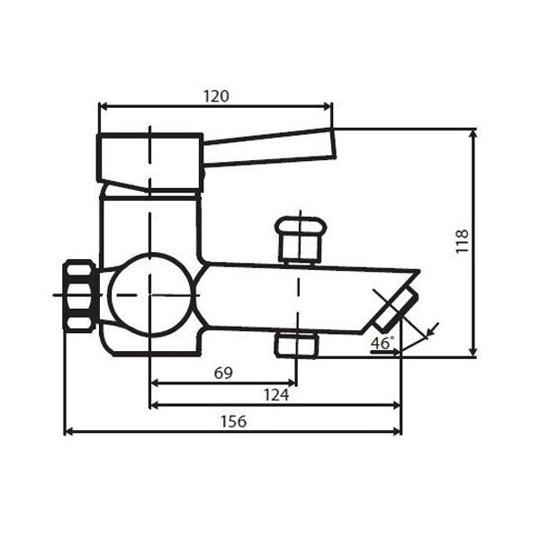 Смеситель Dorff Logic D3010000 для ванны и душа