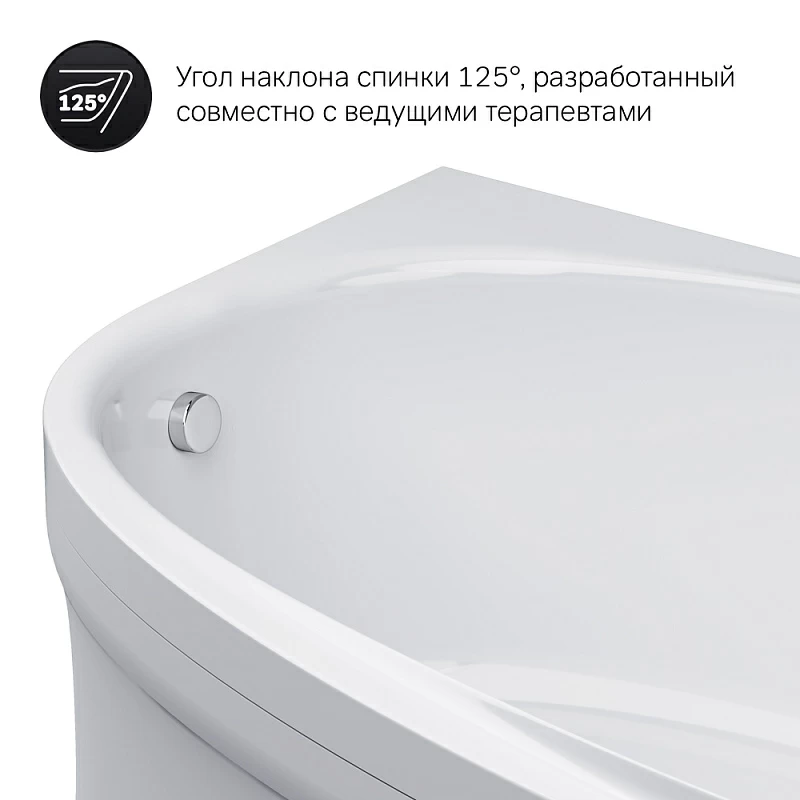 Ванна акриловая 170x110 AM.PM Like W80A-170R110W-A асимметричная белая глянцевая