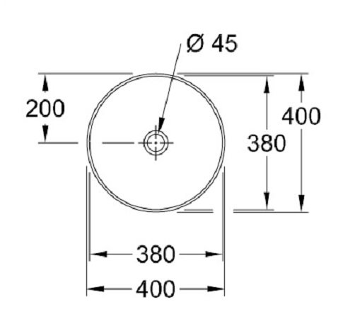 Раковина Villeroy&Boch Collaro 4A184001 40x40 см круглая без перелива