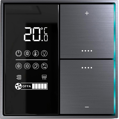 KNX многофункциональный комнатный термостат,  цвет космический серый