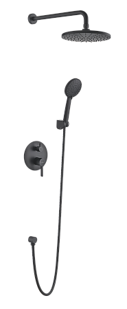 Душевая система скрытого монтажа, арт. Vessel Black Set_3in1, VODA