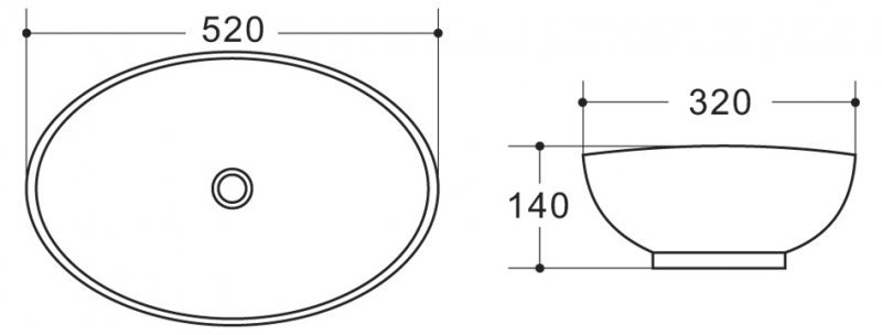 Раковина BelBagno 52, BB1147