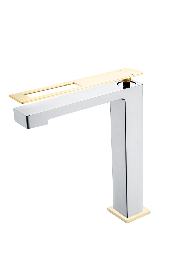 Смеситель Boheme Q 142-CRG для раковины, chrome gold