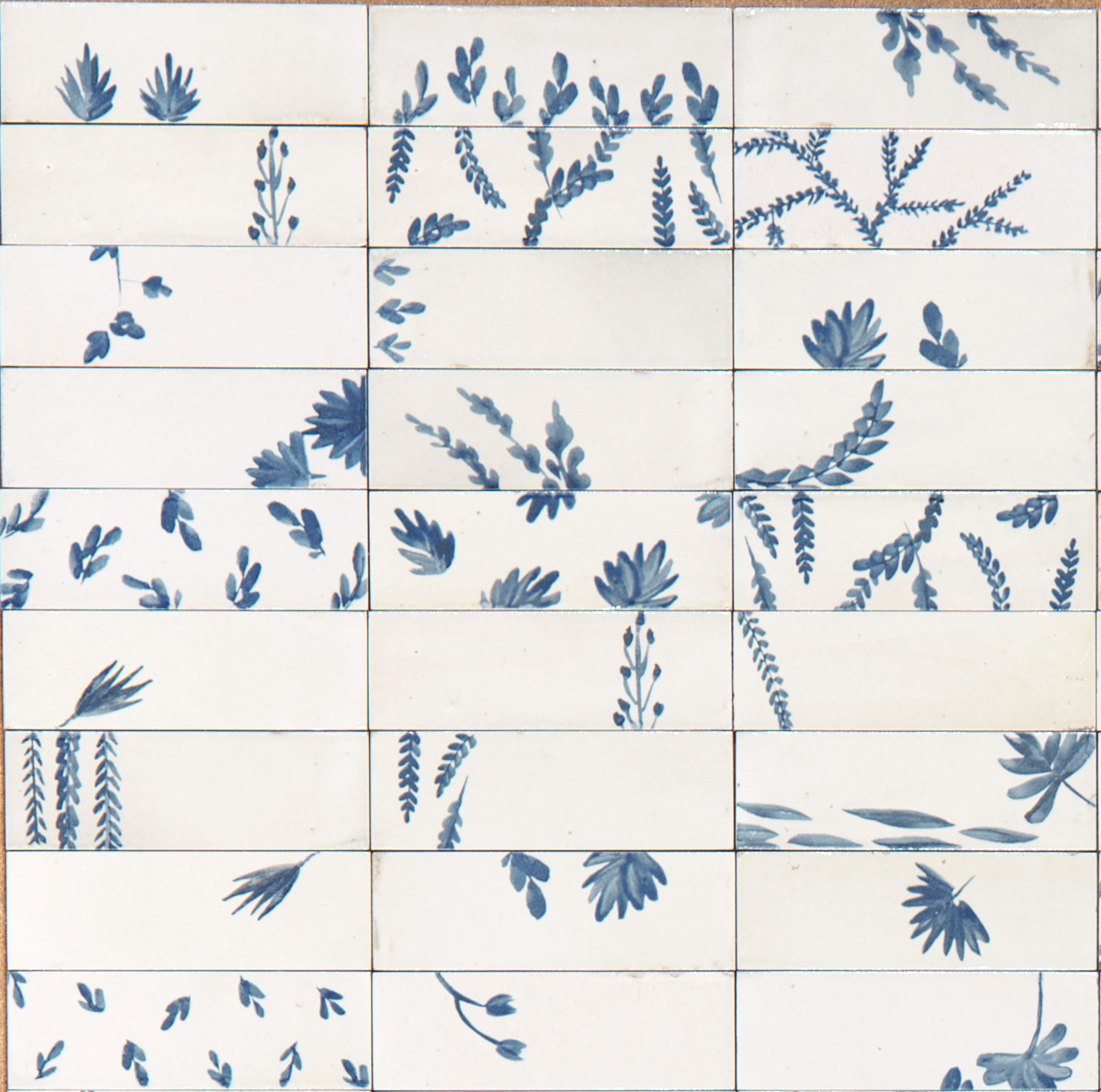Керамогранит Marazzi Italy Декор Rice Bianco Decoro Leaf Lux 5х15