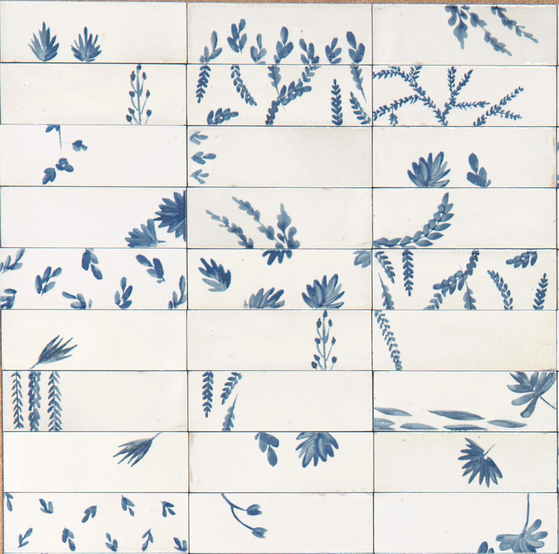 Керамогранит Marazzi Italy Декор Rice Bianco Decoro Leaf Lux 5х15