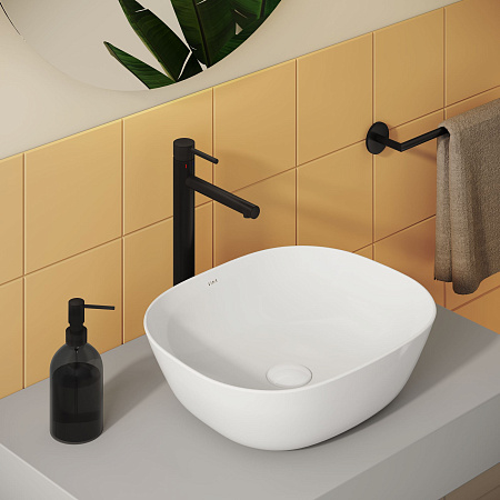Смеситель Vitra Origin A4255836WTC для раковины, высокий, черный матовый