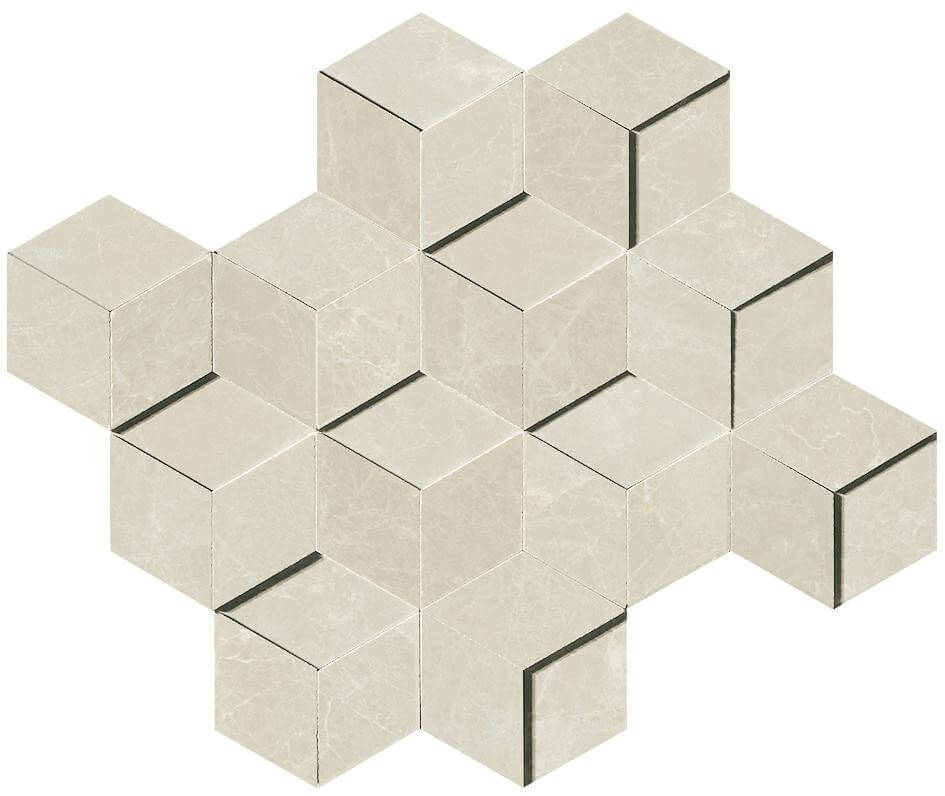 Мозаика Marvel Imperial White Mosaico 3D (AEPI) 30,5x26,4