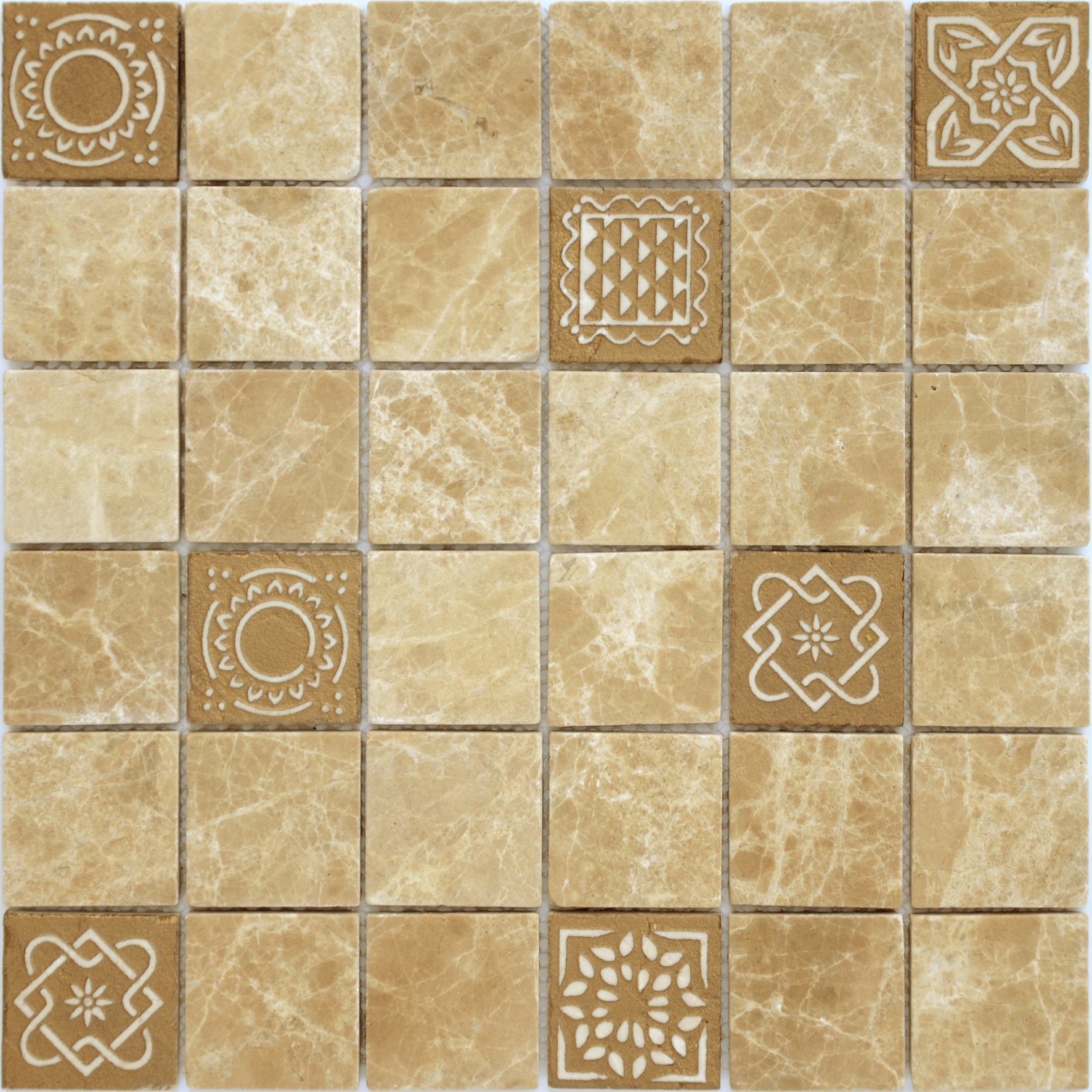Мозаика LeeDo & Caramelle Art Emperador Light MAT (48x48x8) 30x30
