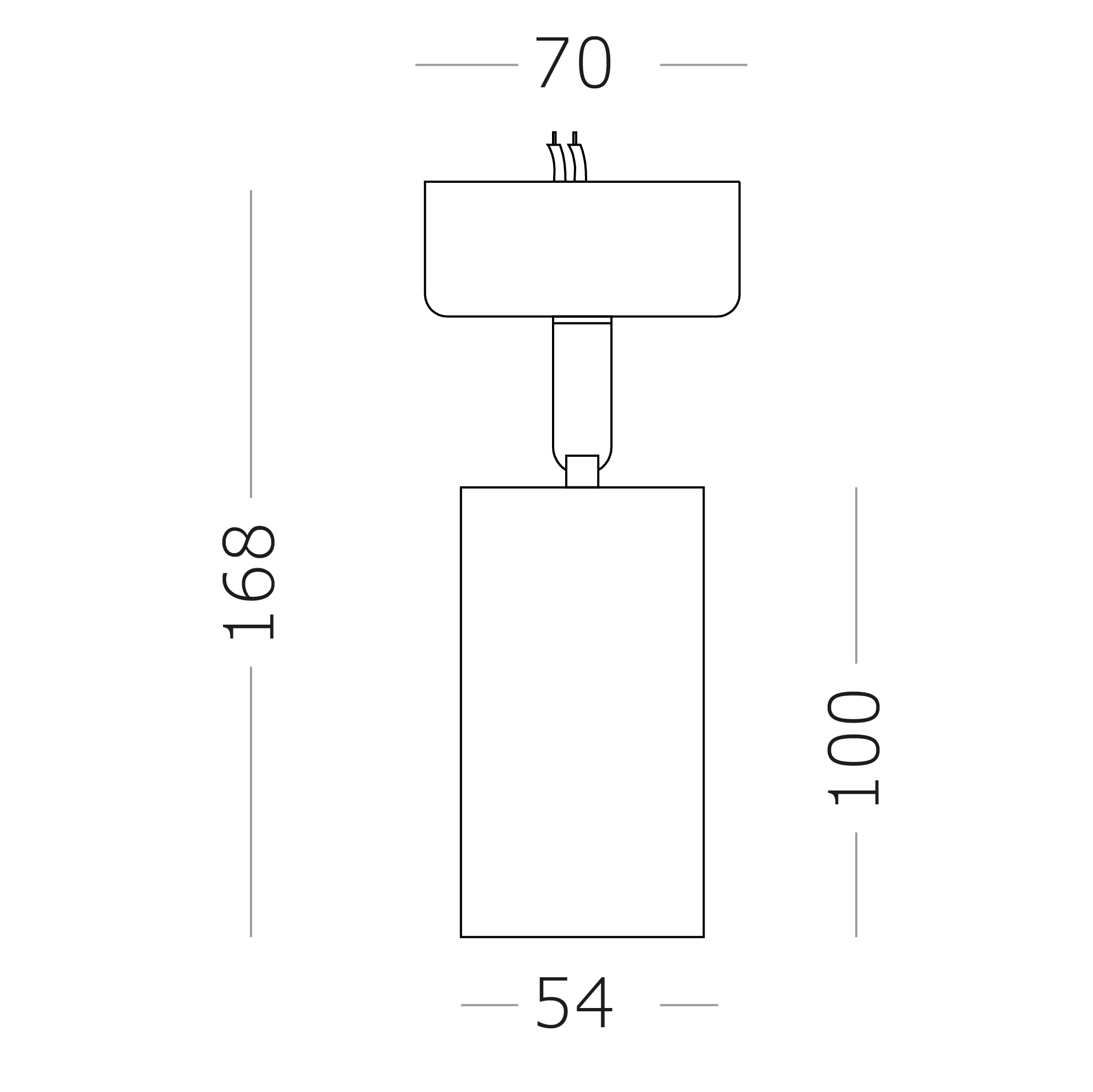 Светильник накладной GU10 1х50W