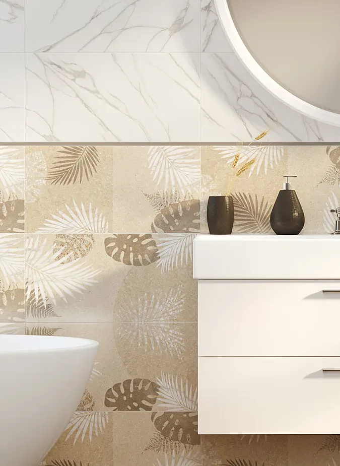 Керамическая плитка Creto Плитка Alma Sandy Leaf Fall 30x60