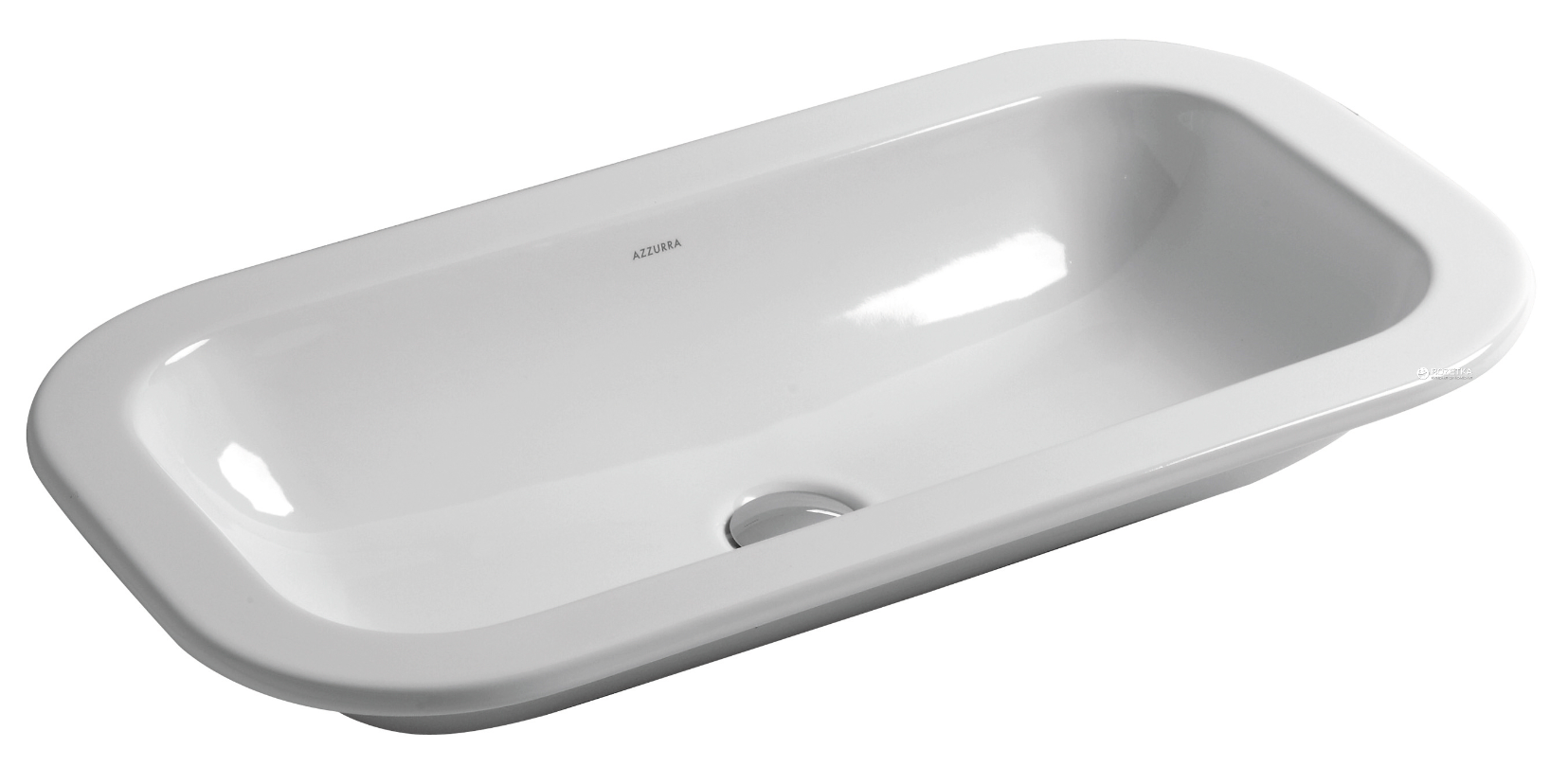 Раковина Azzurra Glaze 69 см GLLI06938000BI (GLZ 69x38/IN bi) белый