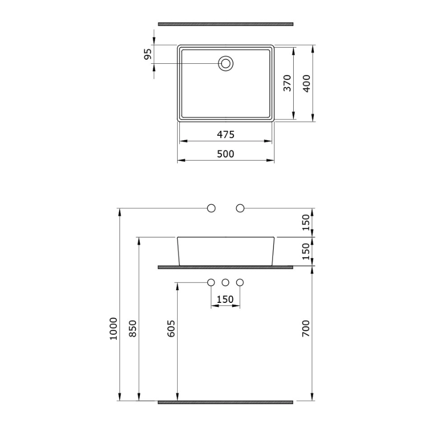 Раковина Bocchi Milano 1215-010-0125 синяя
