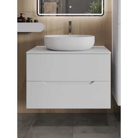 Orange Line Li-80TuwMDF+B05-520W тумба с раковиной подвесная 80 см, белый