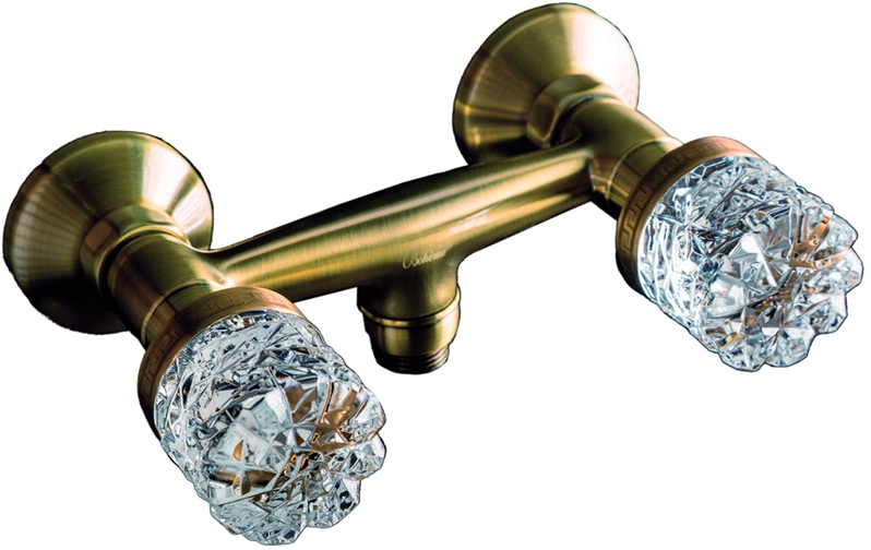 Смеситель Boheme Cristal 314-CRST для душа, бронза