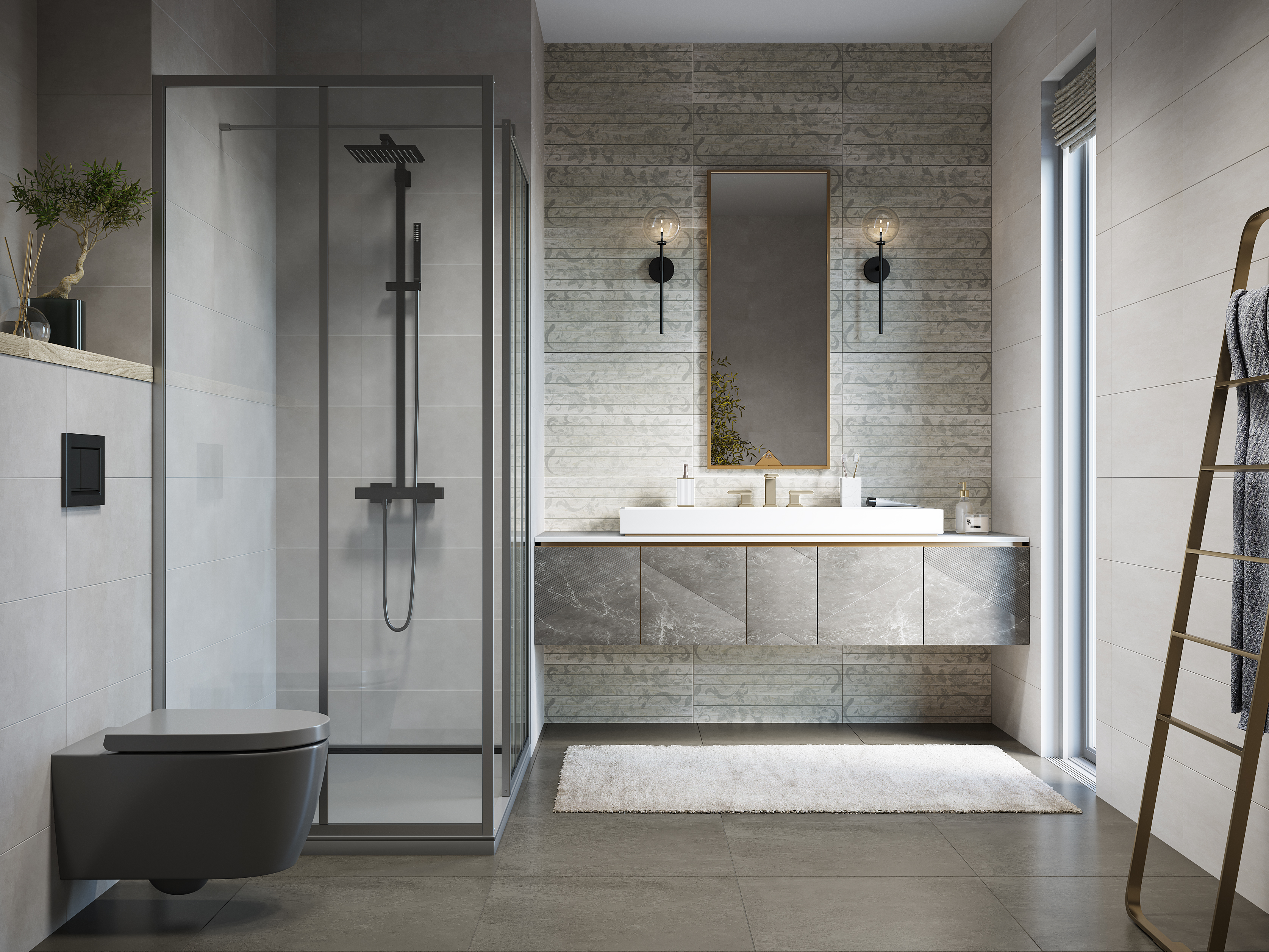 Керамическая плитка Creto Плитка Effetto Wood Grey 01 25х60