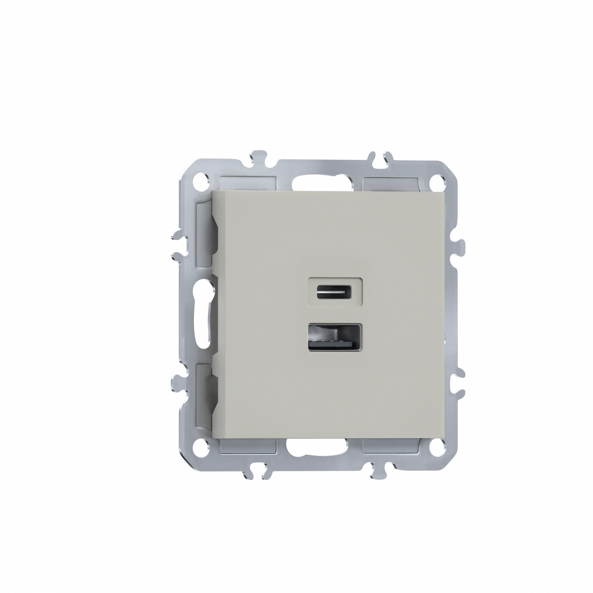 USB-зарядка типа A+С 3100мA 20Вт,  цвет матовый кашемир,  серия A07 Donel