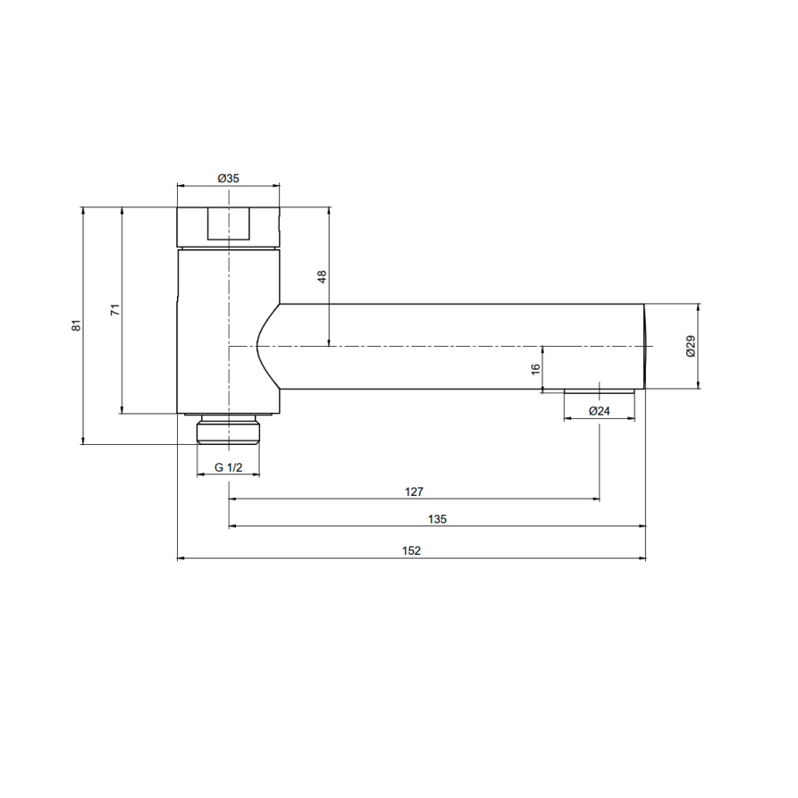Излив для ванны AQUAme AQM8301GM металл