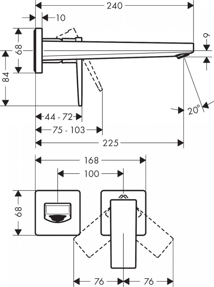 Смеситель Hansgrohe Metropol 32526140 для раковины, бронза матовый