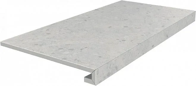Керамогранит Kerama Marazzi Ступень клееная Терраццо серый светлый 33х60