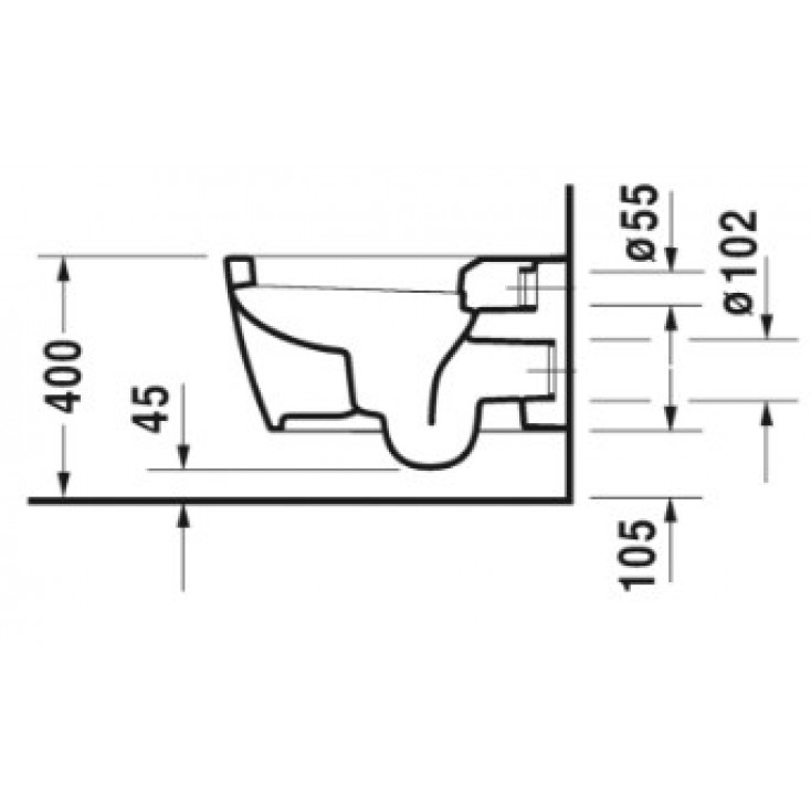Подвесной унитаз Duravit Me by Starck 2528090000