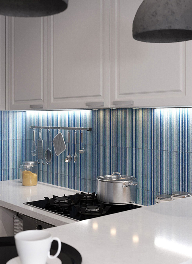 Керамическая плитка Marazzi Italy Декор Outfit Ice Score 25x76