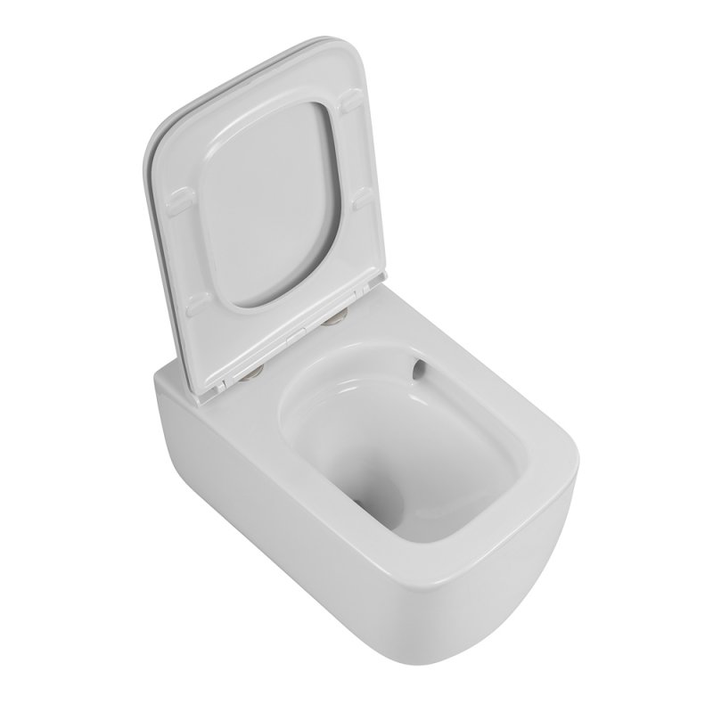 Унитаз подвесной безободковый BelBagno Luce BB076CH-TOR/SC с крышкой-сиденьем микролифт, белый