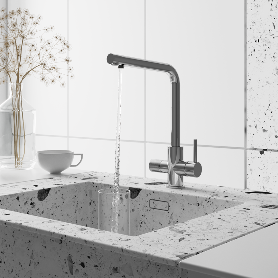Смеситель для кухонной мойки Paini Primavera PRCR6433VEB90 хром глянец