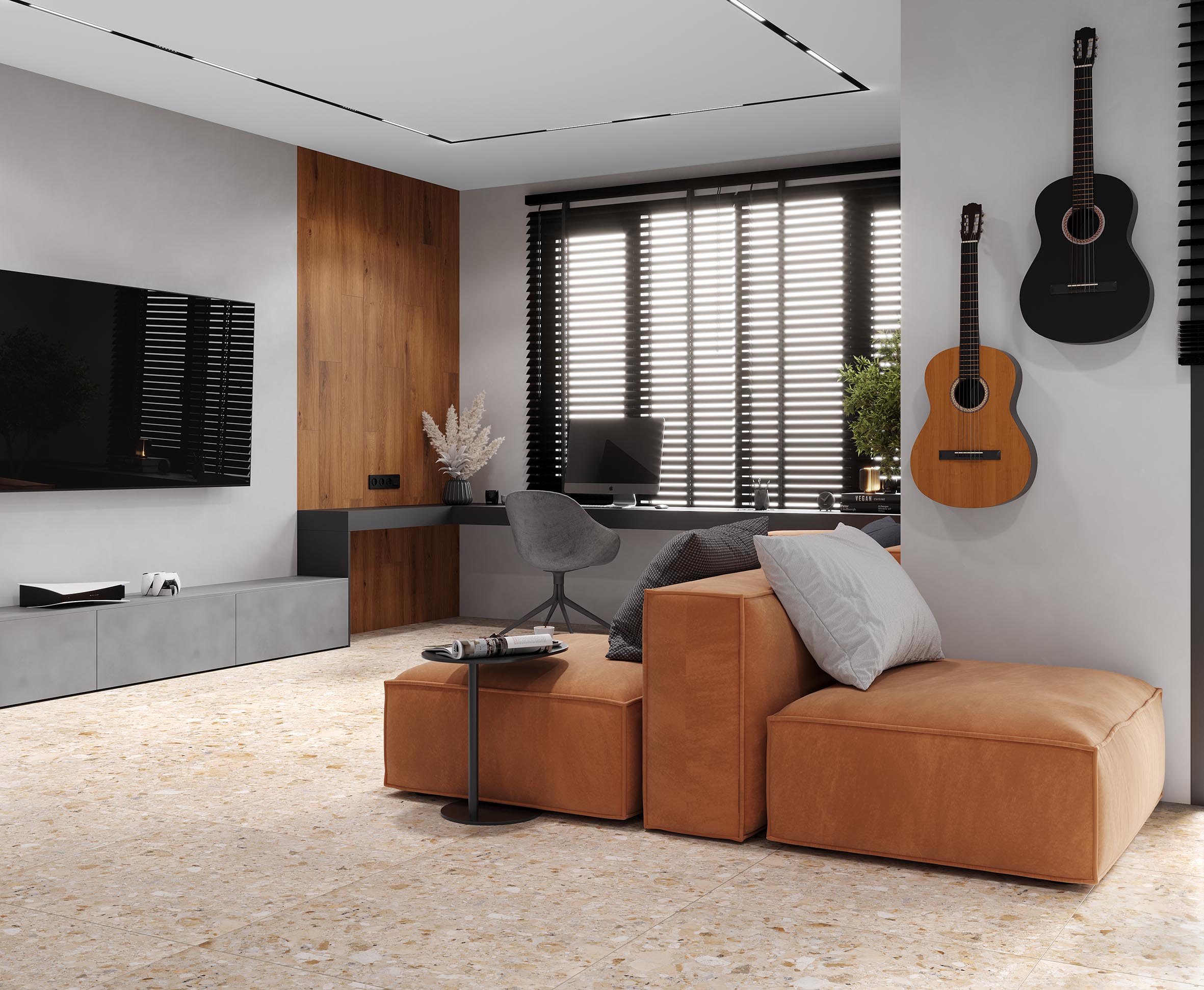 Stony beige Керамогранит бежевый Лаппатированный 80x80
