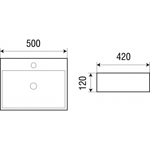Раковина накладная WeltWasser 50x42 белый глянец 10000003863