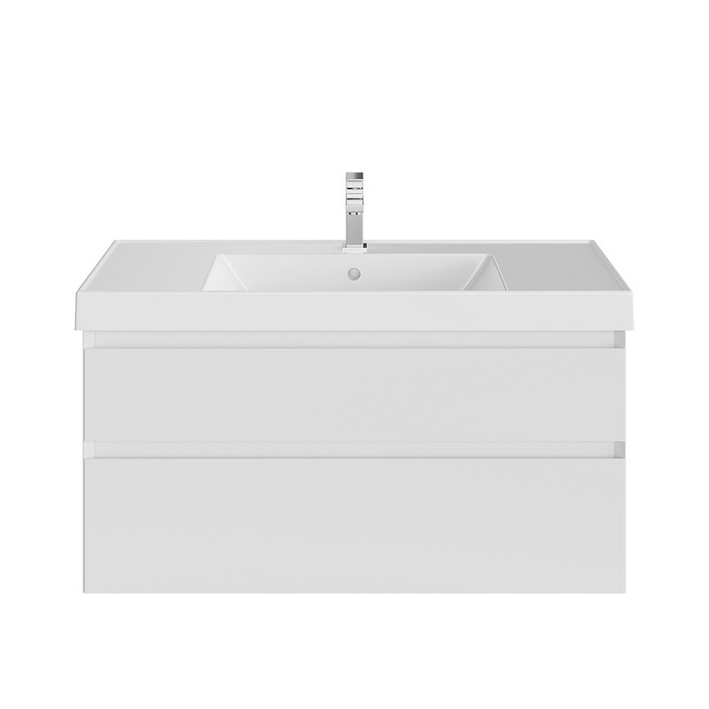 CUB.100.2/WHT.M Тумба CUBO подвесная с ящиками 100, белая матовая