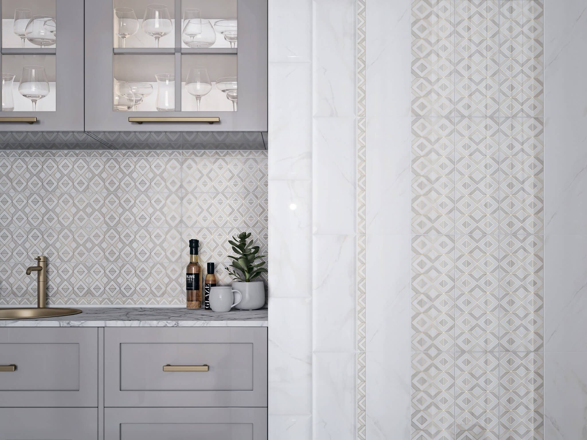 Керамическая плитка Kerama Marazzi Плитка Сибелес белый 15х40