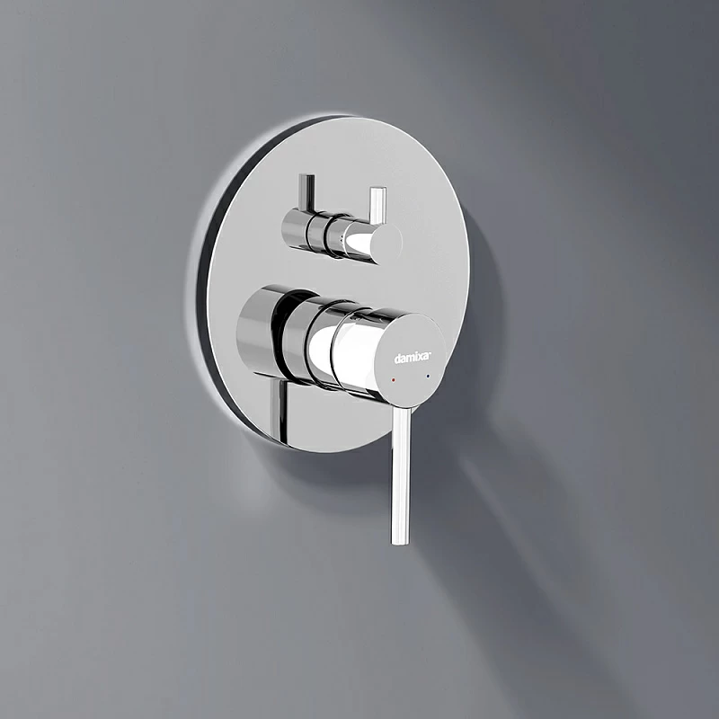 Встраиваемая душевая система Damixa Scandinavian Pure 936520000 хром: тропический верхний душ, ручной душ
