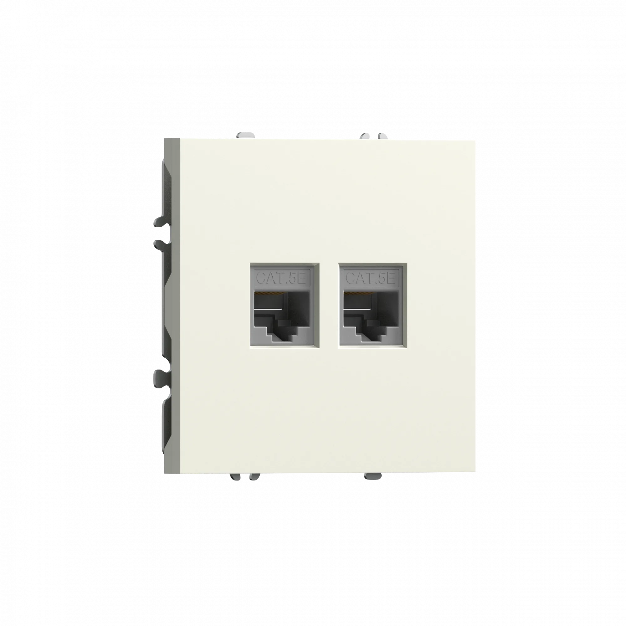 Розетка RJ45 + RJ45 cat.5,  компьютерная на 2 выхода,  цвет слоновая кость,  серия S08 Donel