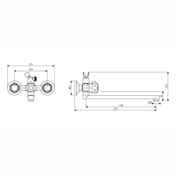 Смеситель Dorff Modern D7095000 для ванны и душа с душевым набором