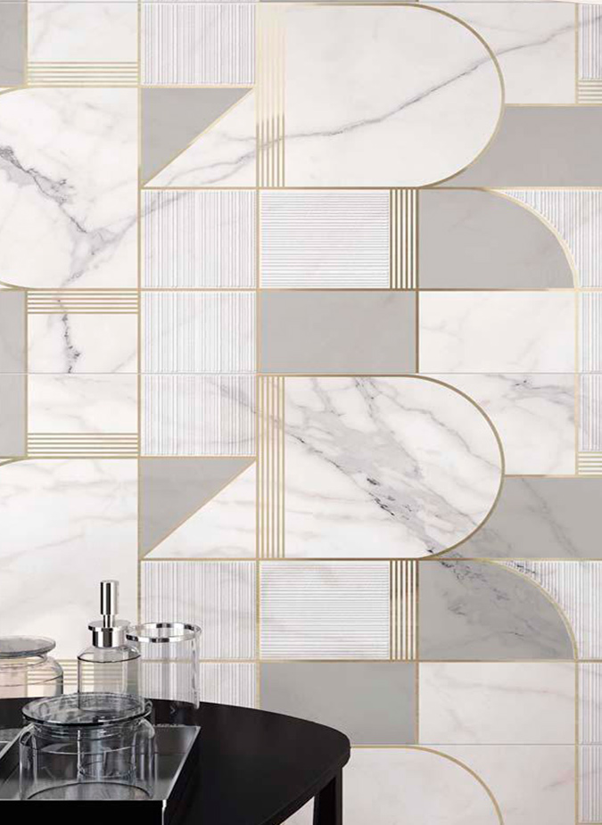 Керамическая плитка Marazzi Italy Декор Allmarble Wall Statuario Satin Decoro Club 40x120