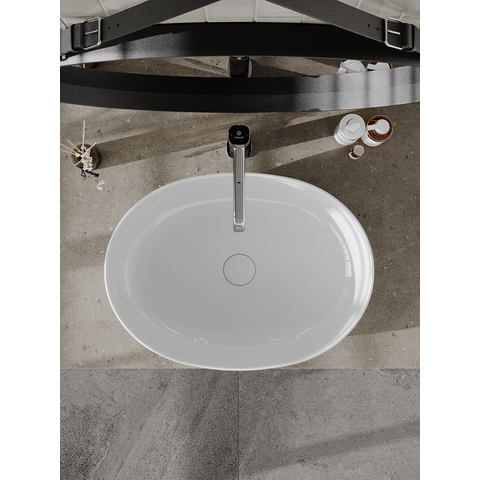 Orange B05-520W раковина накладная санфарфор, белый глянец